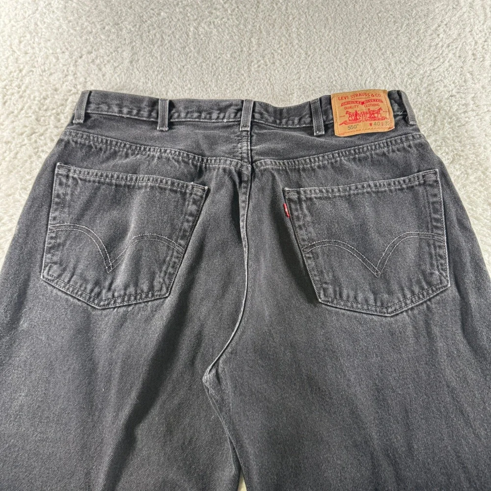 VTG Y2K 2000s Levi's 550 Relaxed Fit Straight Leg Red‎ Tab Denim Jeans 40x32